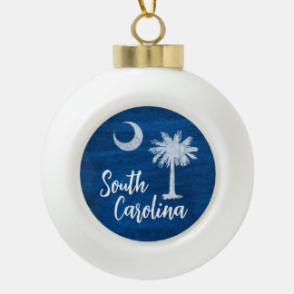 Ornament - South Carolina Flag with Palmetto Tree
