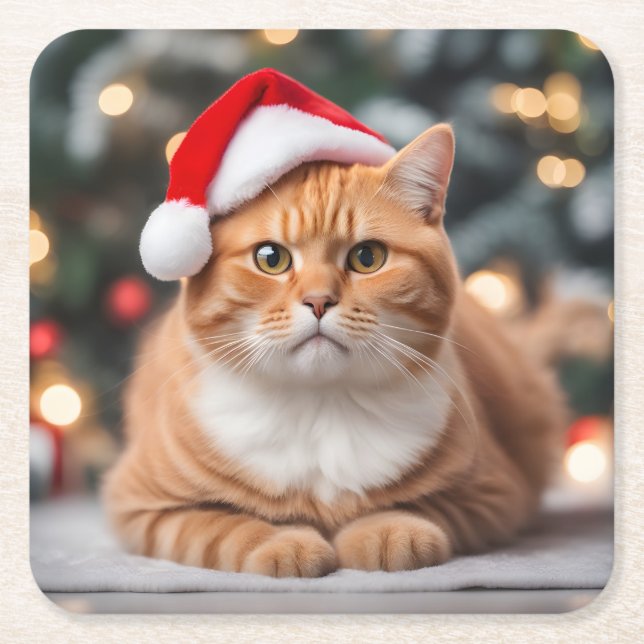 Ornament Square Paper Coaster (Front)