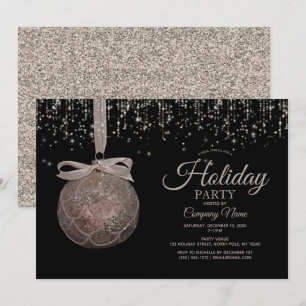 Ornament String Lights Corporate Holiday Party Invitation