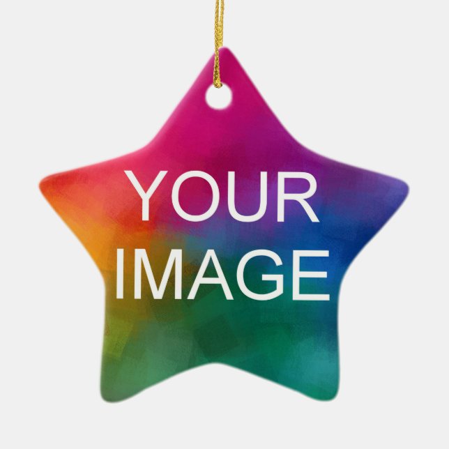 Ornament Template Upload Your Photo Image Logo (Front)