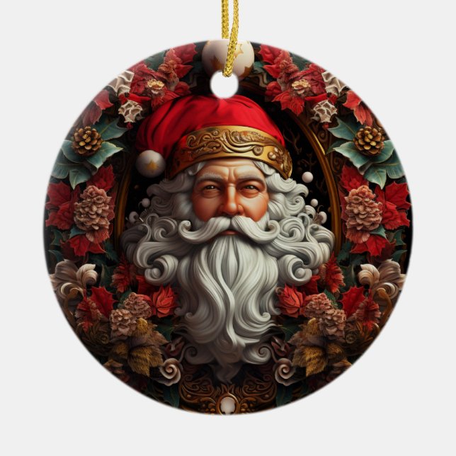 Ornament Vintage Santa Claus (Front)