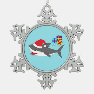 Ornament with a cute Holiday shark