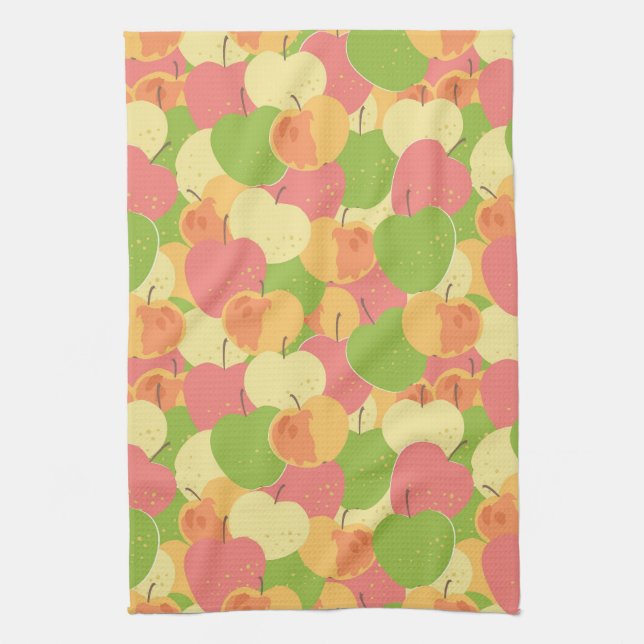 Ornament With Apples Kitchen Towel (Vertical)
