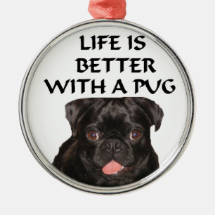 ornament with black pug