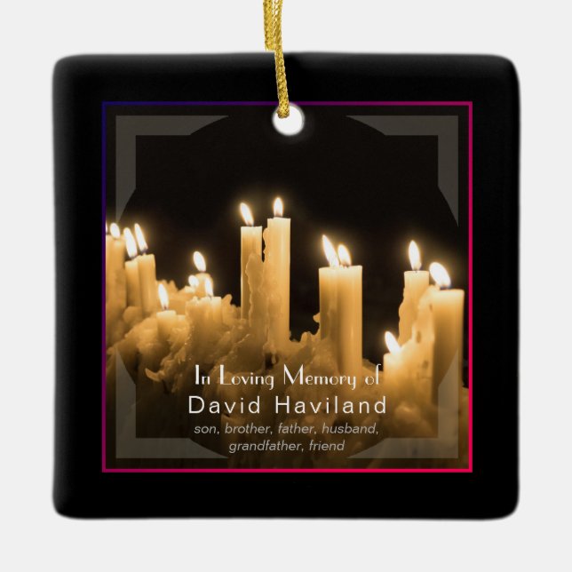 Ornament with Candles Bereavement - HAMbyWG (Front)