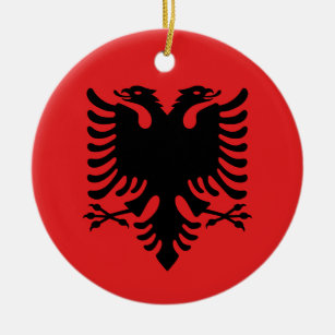 Ornament with flag of Albania