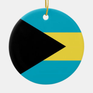 Ornament with flag of Bahamas