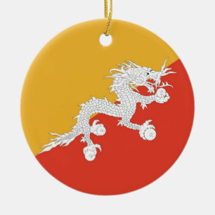 Ornament with flag of Bhutan