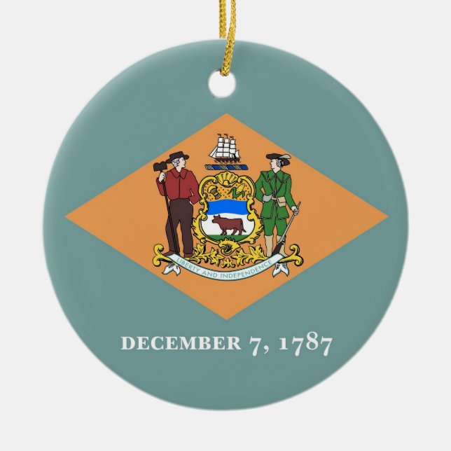 Ornament with flag of Delaware (Front)
