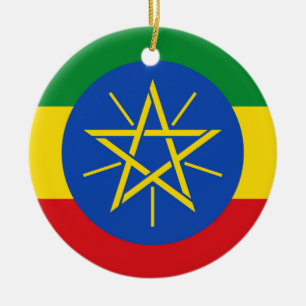 Ornament with flag of Ethiopia