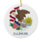 Ornament with flag of Illinois