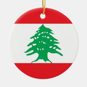 Ornament with flag of Lebanon