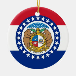 Ornament with flag of Missouri