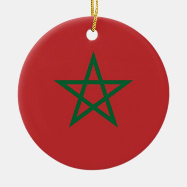 Ornament with flag of Morocco (Front)