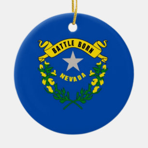 Ornament with flag of Nevada