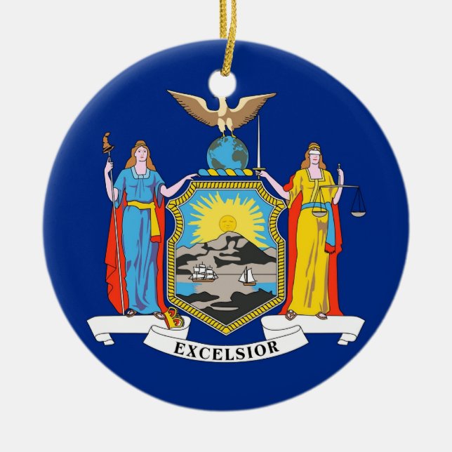 Ornament with flag of New York (Front)