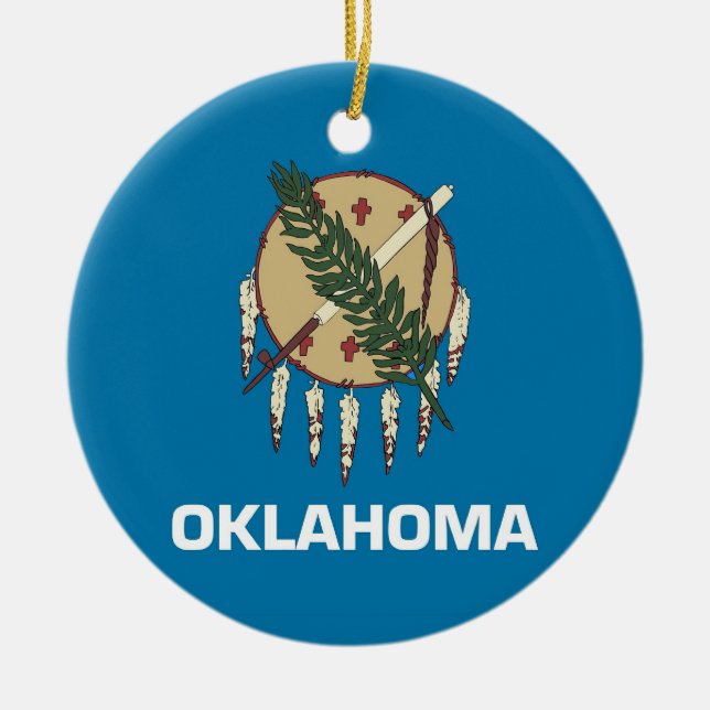 Ornament with flag of Oklahoma (Front)