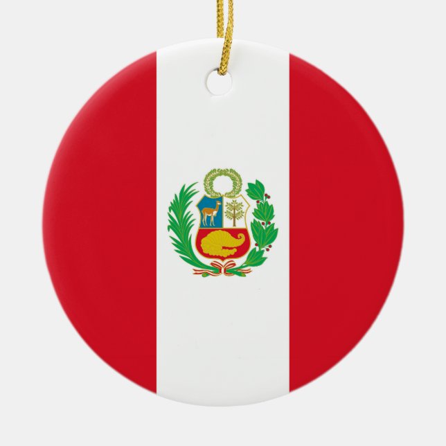 Ornament with flag of Peru (Front)