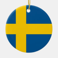 Ornament with flag of Sweden