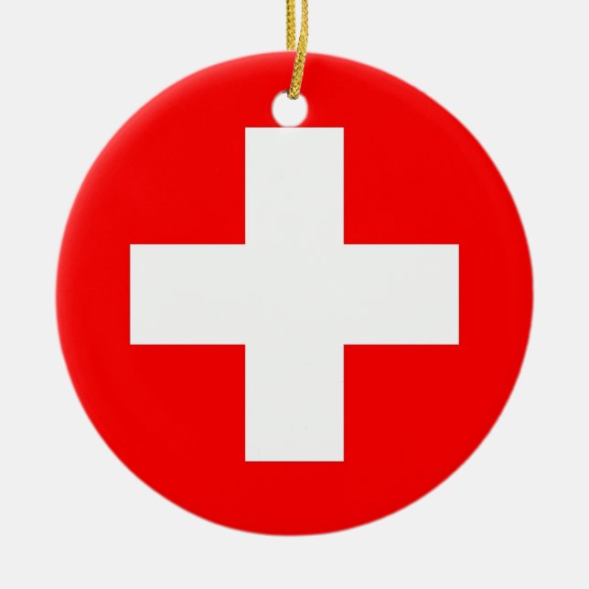 Ornament with flag of Switzerland (Front)