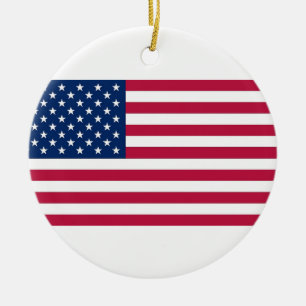 Ornament with flag of United States