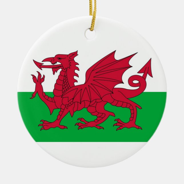 Ornament with flag of Wales (Front)