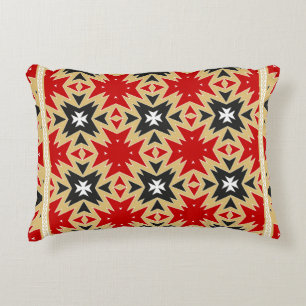 Ornament With Geometric Colourful Pattern,  Silk N Accent Pillow