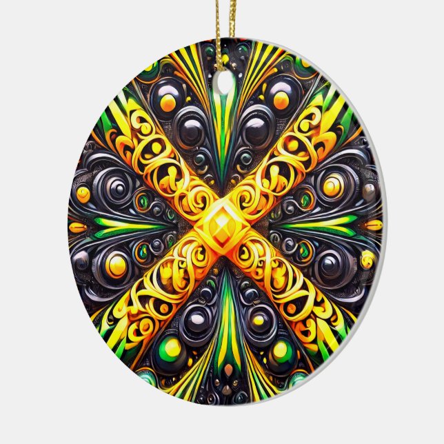Ornament with Jamaican Colours Design (Left)