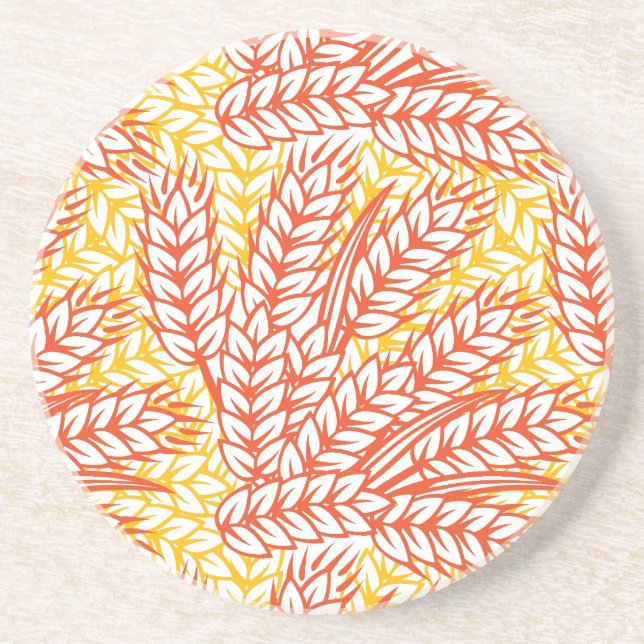 Ornament with wheat ears coaster (Front)