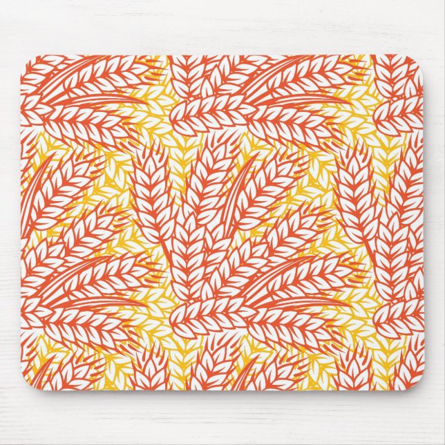 Ornament with wheat ears mouse pad (Front)