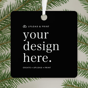 Ornament Your Design Upload Metal Square