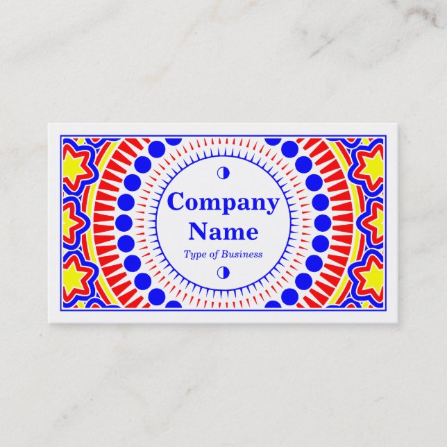 Ornamental 01 v2 - Colourful 02 Business Card (Front)