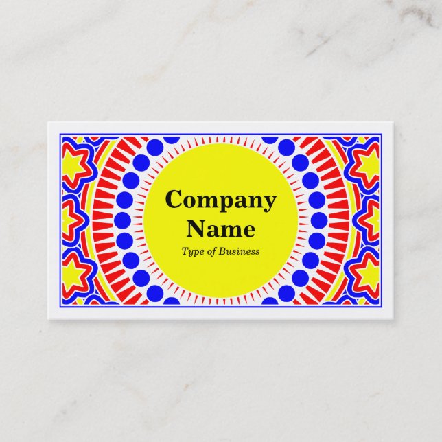 Ornamental 01 v2 - Colourful Business Card (Front)