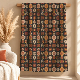 Ornamental African Heritage Motifs Blanket Decor