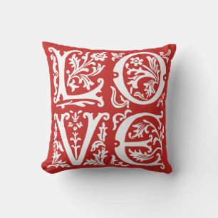 Ornamental Alphabet Love Add Names Throw Pillow