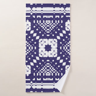 Ornamental azulejo portugal tiles decor. Hand draw Bath Towel