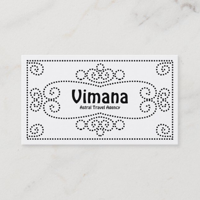 Ornamental - Black on White Business Card (Front)