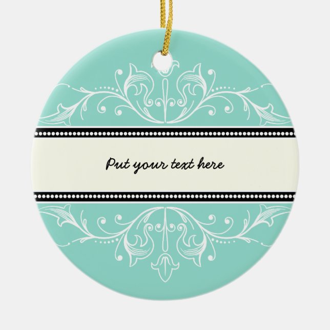 Ornamental border eggshell blue white ornament (Front)
