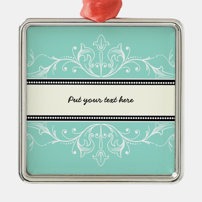 Ornamental border eggshell blue white ornament (Front)