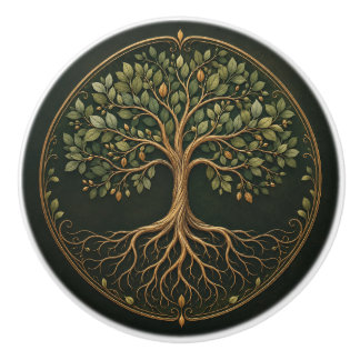 Ornamental Botanical Tree, Tree of Life, Pull Knob
