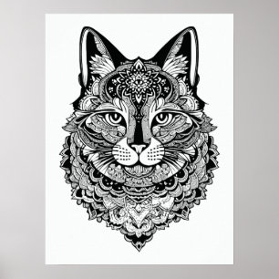 Ornamental Cat Poster