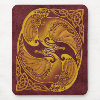 Ornamental Celtic Dragons Mouse Pad