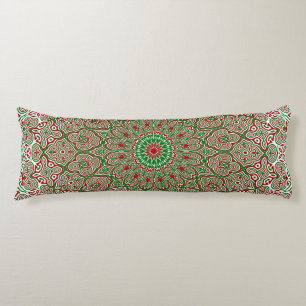 Ornamental Christmas Mandala 2 Body Pillow