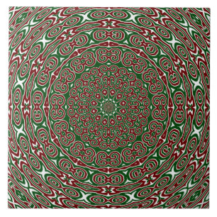 Ornamental Christmas Mandala Tile