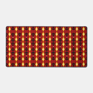 Ornamental Damask Stripe Desk Mat