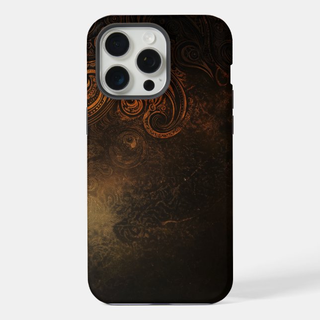 💖 Ornamental Dark Gold Pattern - Luxurious & Intr iPhone Case (Back)