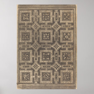 Ornamental Design for Coffered Ceilings Poster