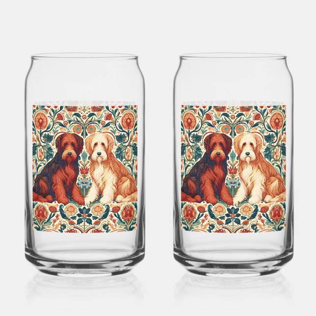 Ornamental Dogs Textile Art inspired by William (Recto)