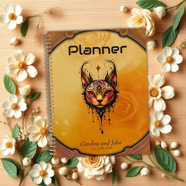 Ornamental elegance: A portrait of a cat. Planner (Creator Uploaded)