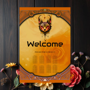 Ornamental elegance: A portrait of a cat. Poster